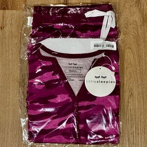 Little Sleepies Berry Camo Women's Pajama Shirt and Shorts - Medium